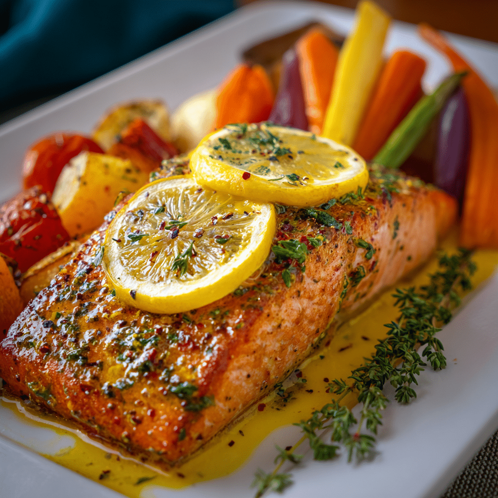 Lemon Herb Baked Salmon Recipe