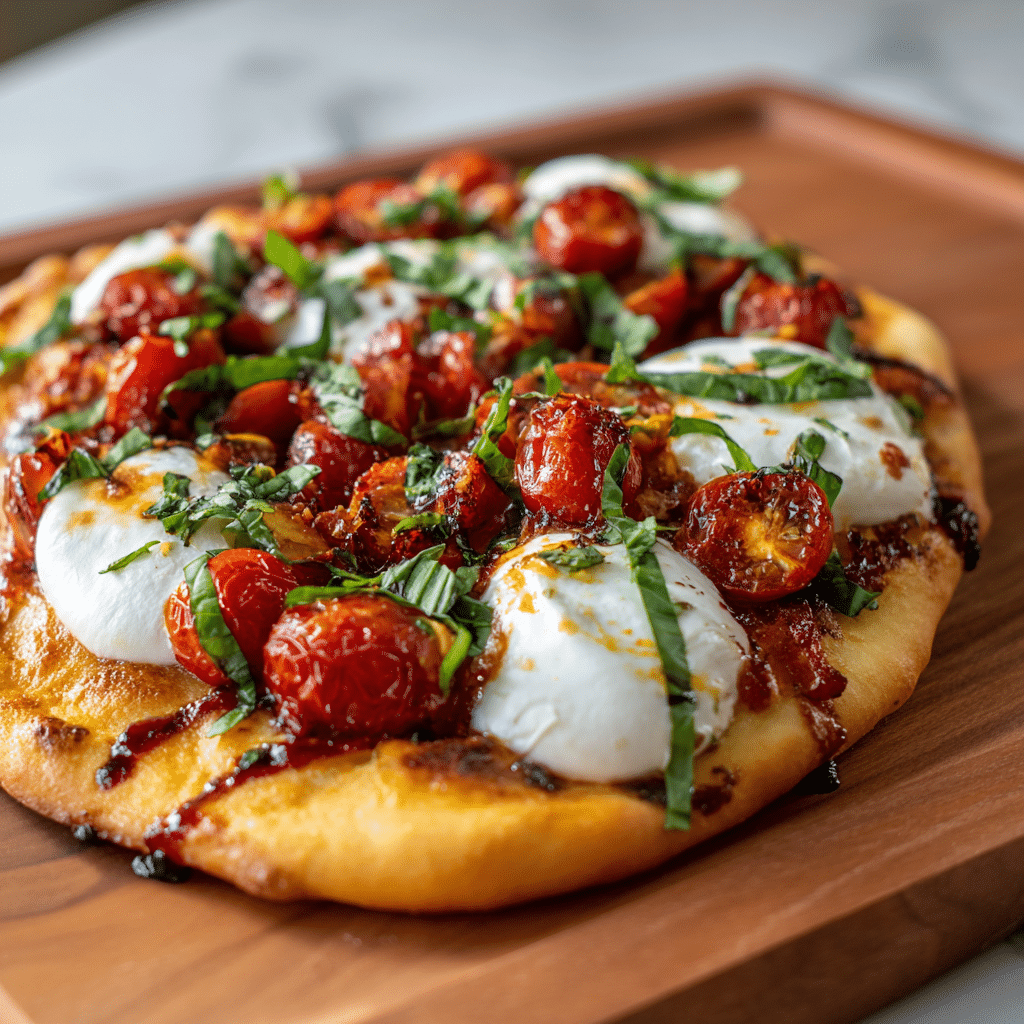 Burrata Margherita Flatbread Recipe