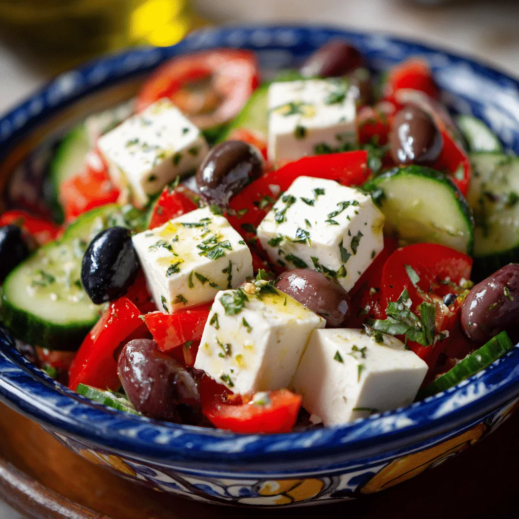 Greek Salad with Feta & Olives Recipe