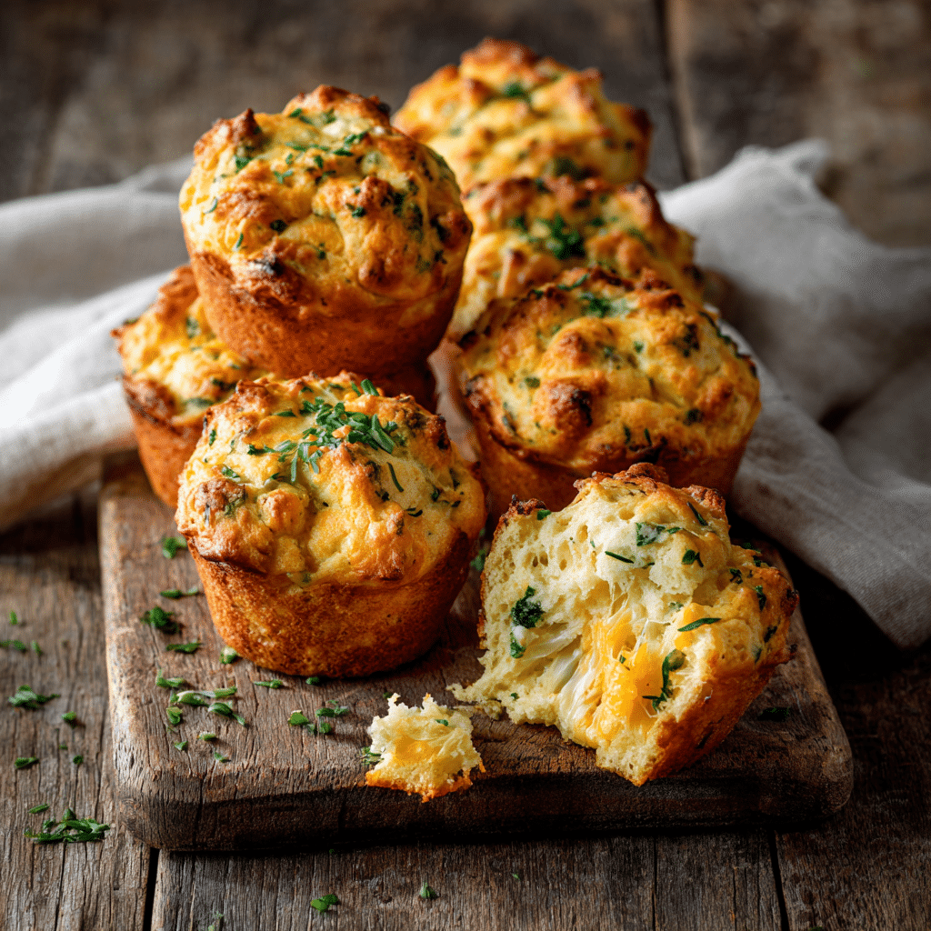 Cheesy Herb Savory Muffins Recipe