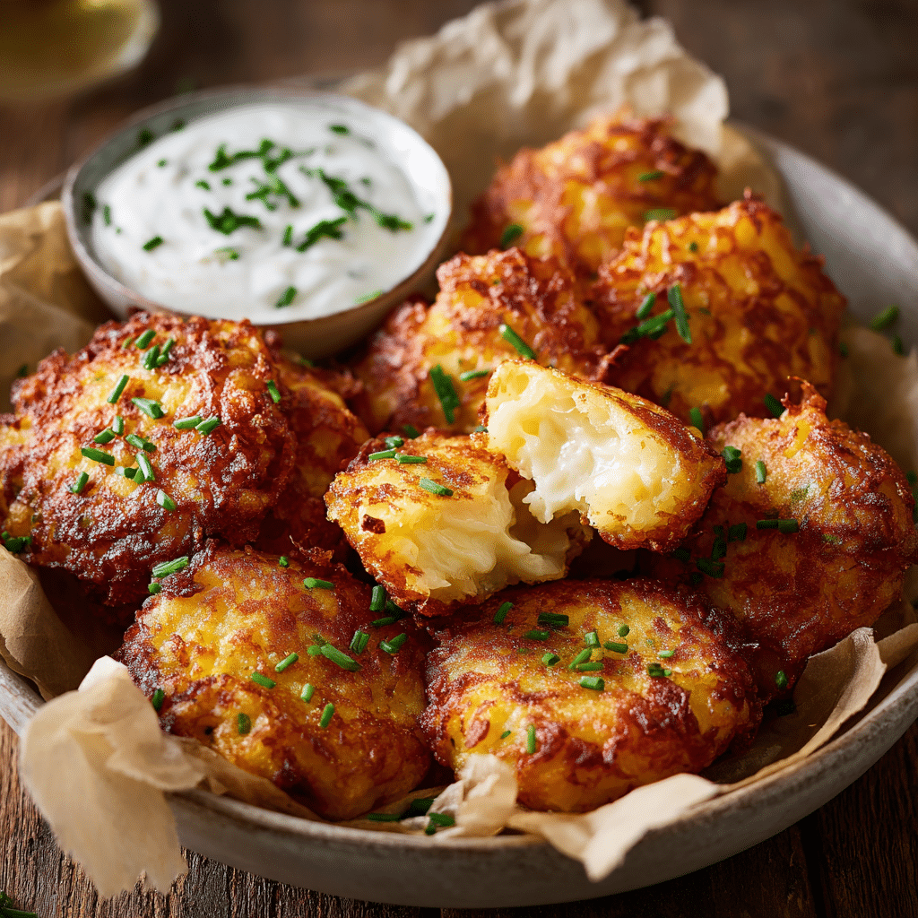 Baked Potato & Cheese Fritters Recipe - Recipe Image