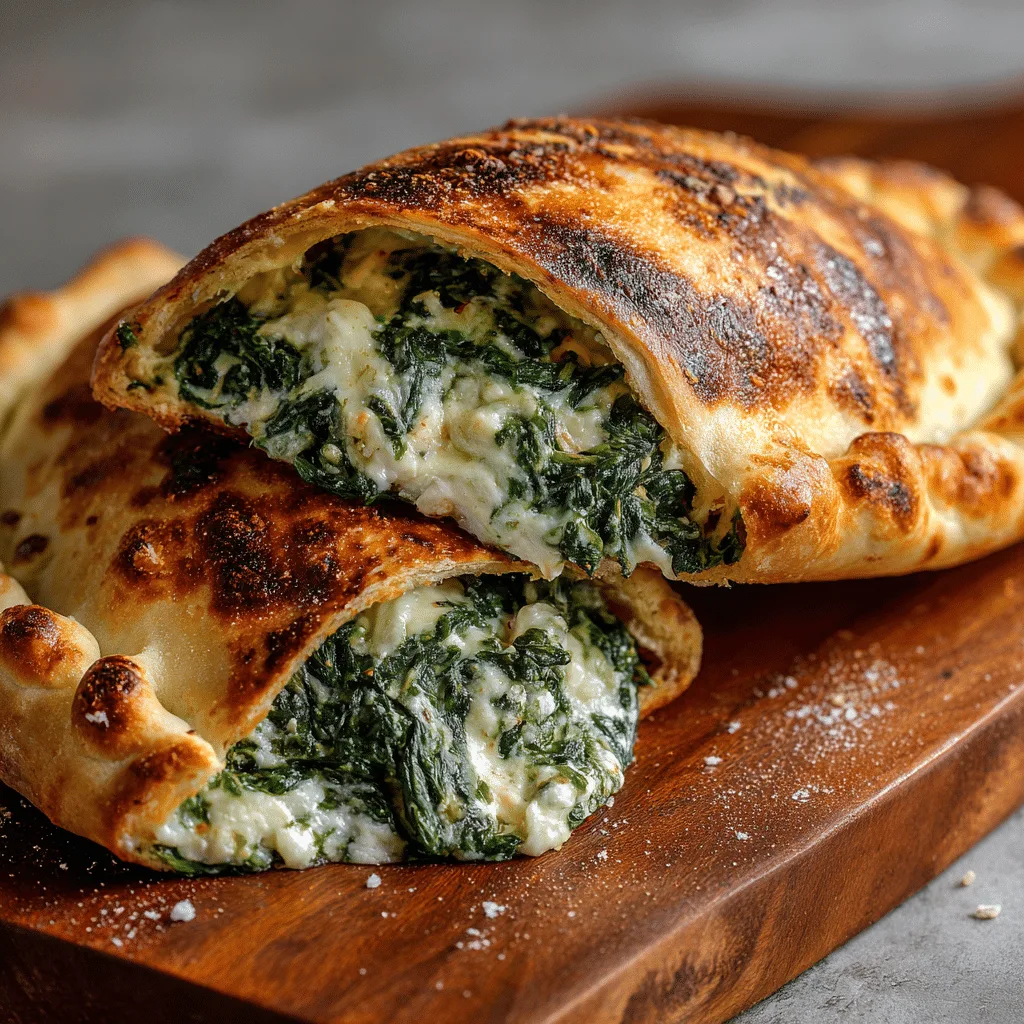 Spinach Ricotta Calzones Recipe - Recipe Image