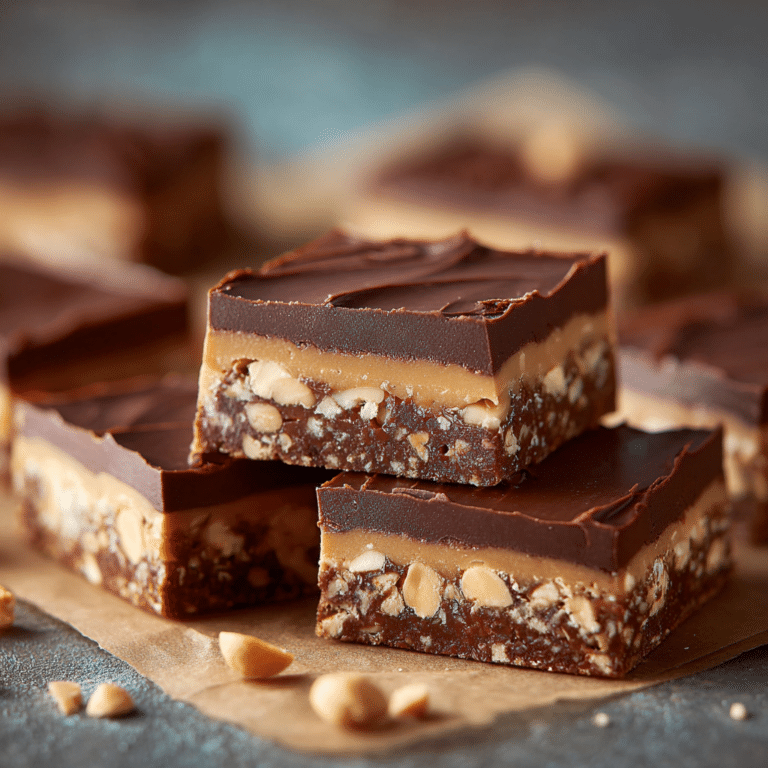 No-Bake Chocolate Peanut Bars Recipe