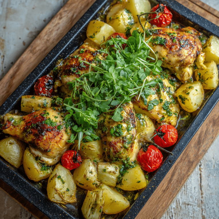 Baked Chicken & Potatoes Tray Recipe