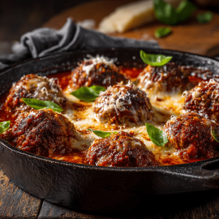 Baked Meatball Parmesan Recipe