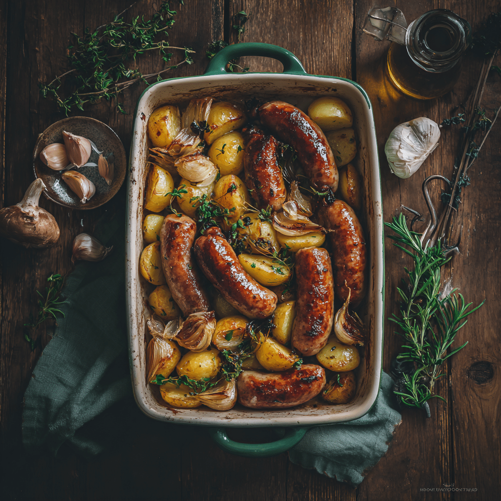 Oven-Baked Sausage & Potato Bake Recipe - Recipe Image