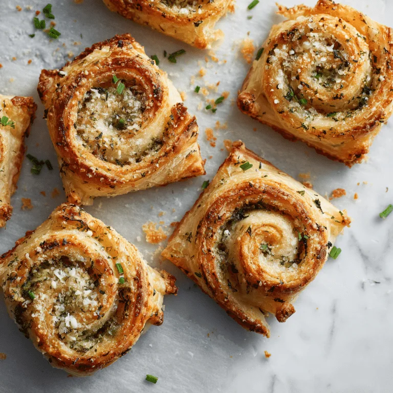 Savory Puff Pastry Pinwheels Recipe