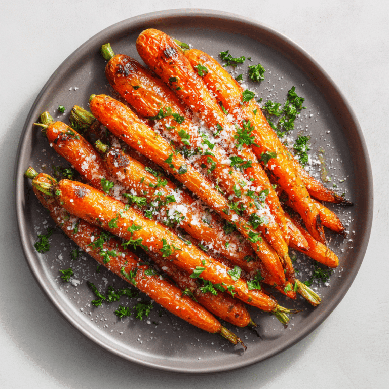Garlic Parmesan Roasted Carrots Recipe