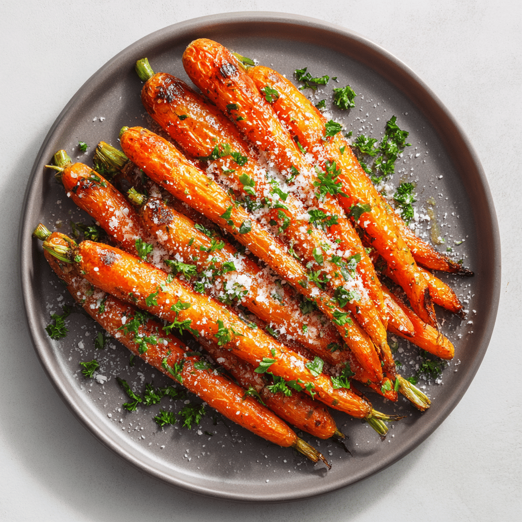 Garlic Parmesan Roasted Carrots Recipe