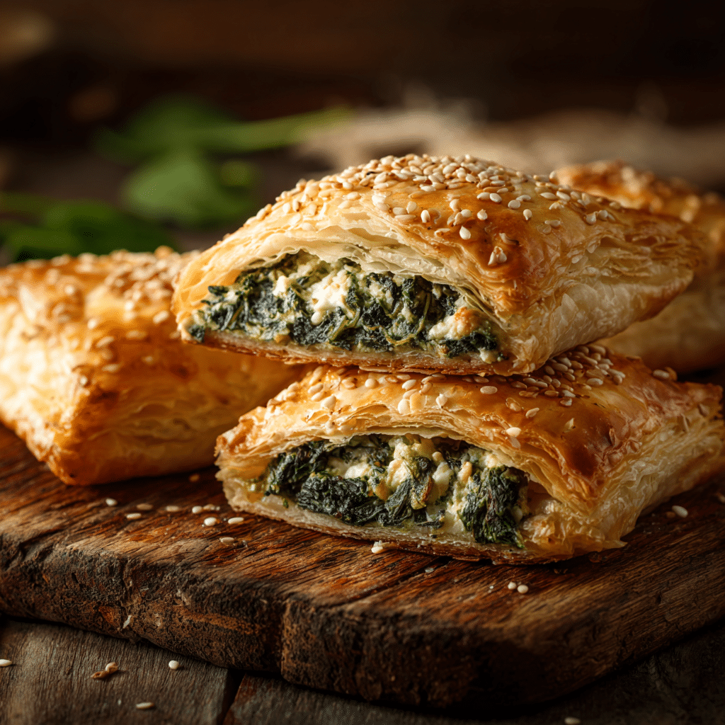 Spinach & Feta Stuffed Pastry Recipe