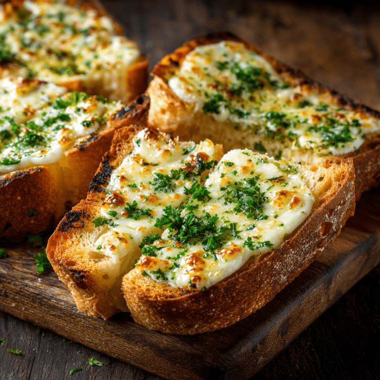 Baked Cheesy Garlic Bread Recipe