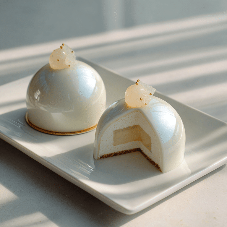 White Chocolate Lychee Mousse Domes Recipe