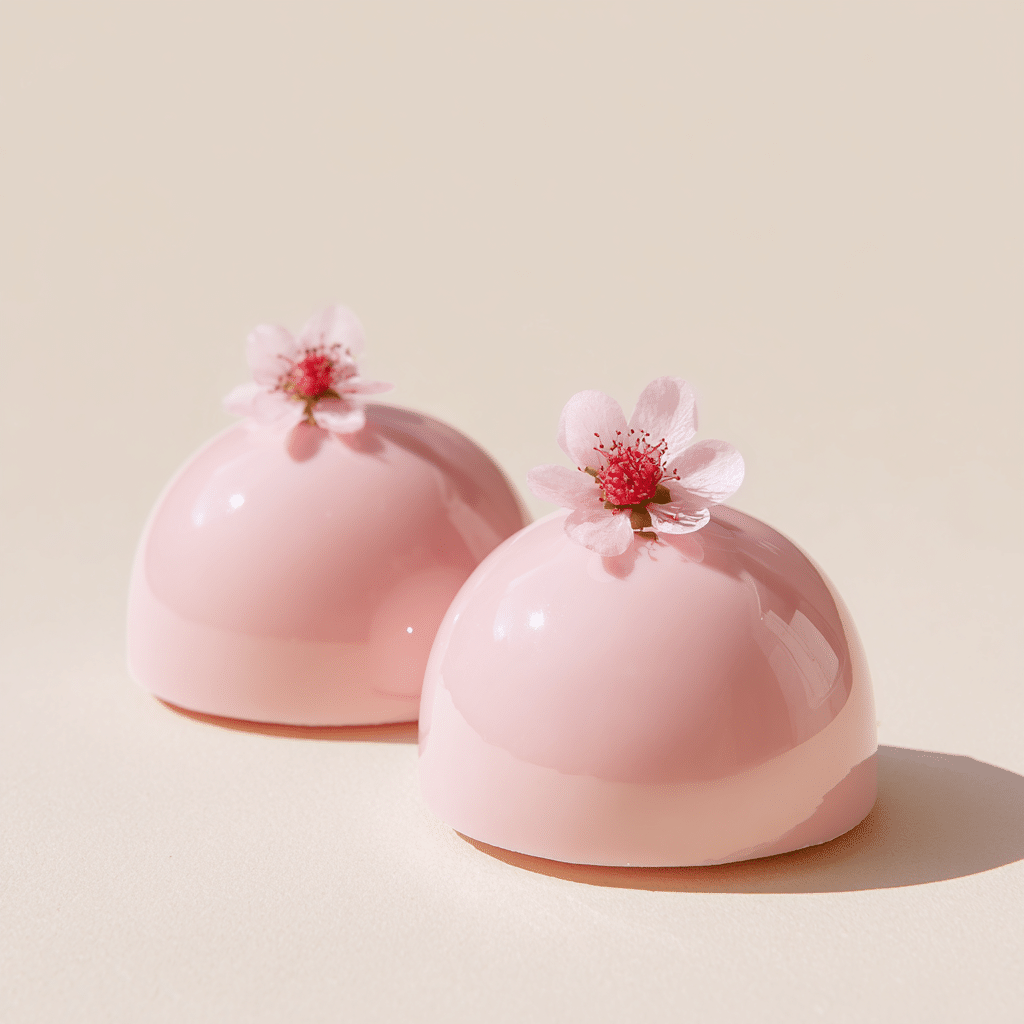 Sakura Raspberry Mirror Domes Recipe