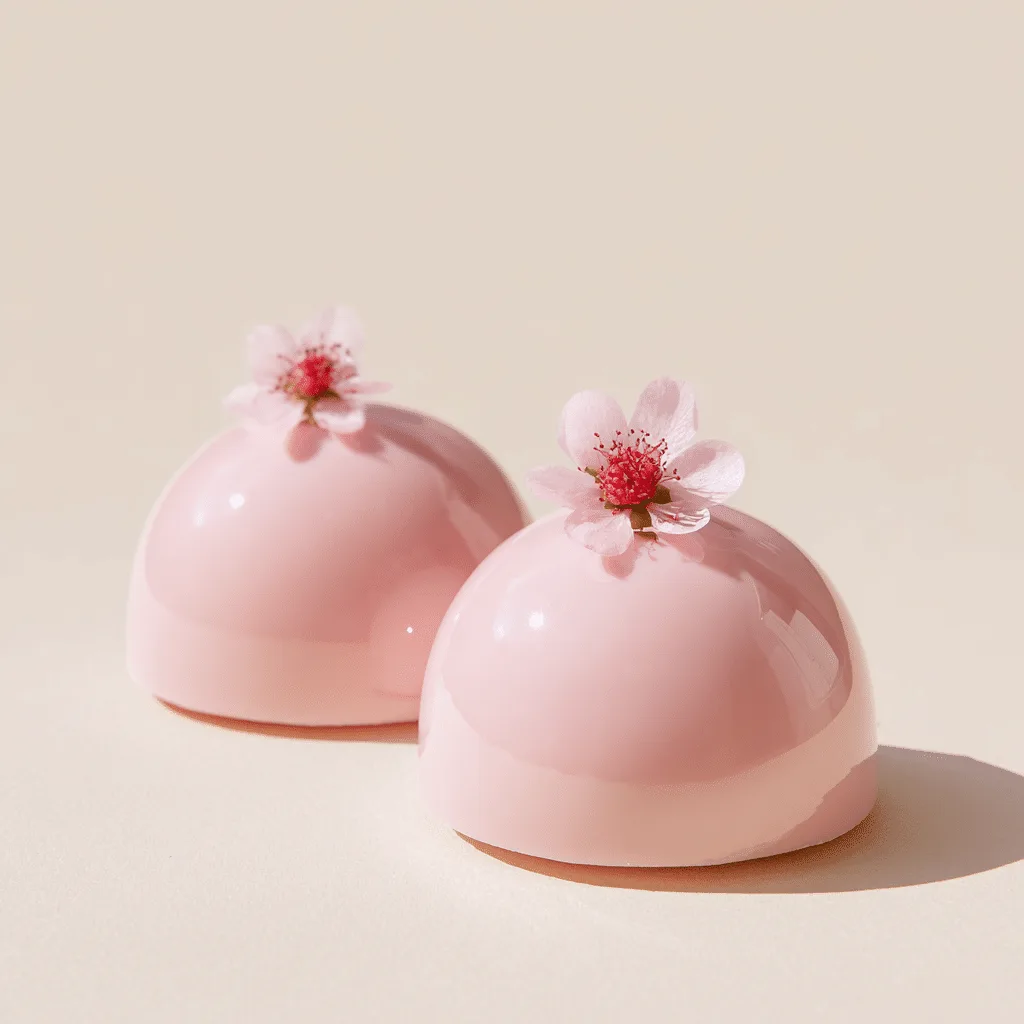 Sakura Raspberry Mirror Domes Recipe