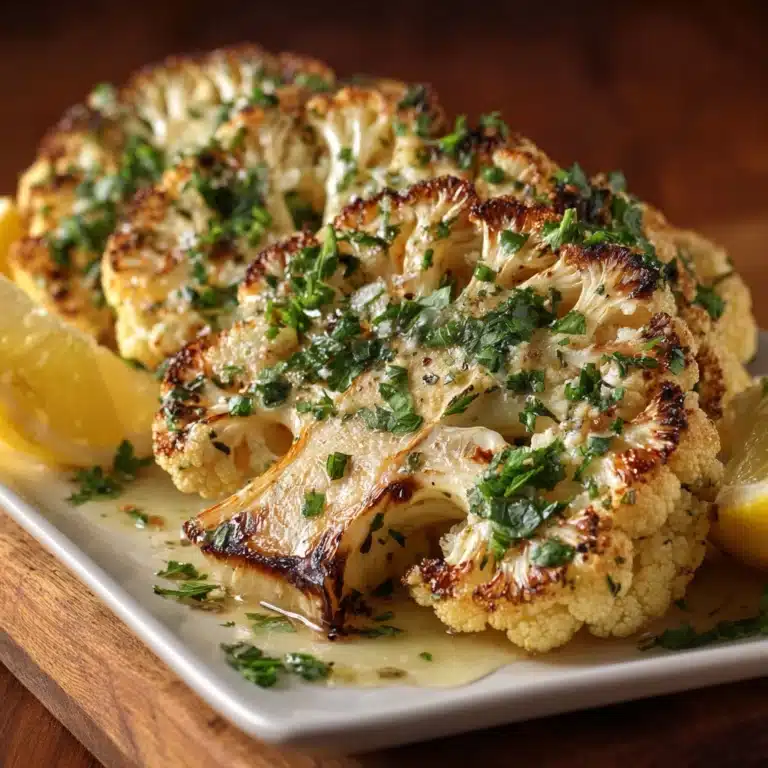 Lemon Herb Roasted Cauliflower Steaks Recipe