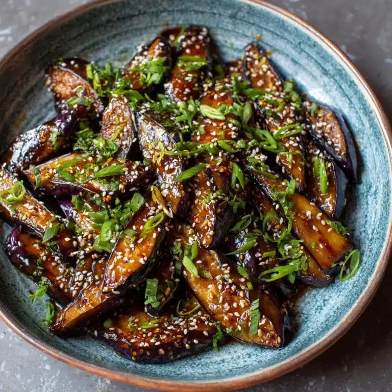 Miso-Glazed Eggplant with Sesame & Scallion Recipe