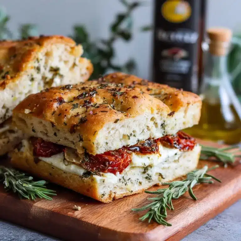 Garlic Herb Focaccia Sandwich Recipe