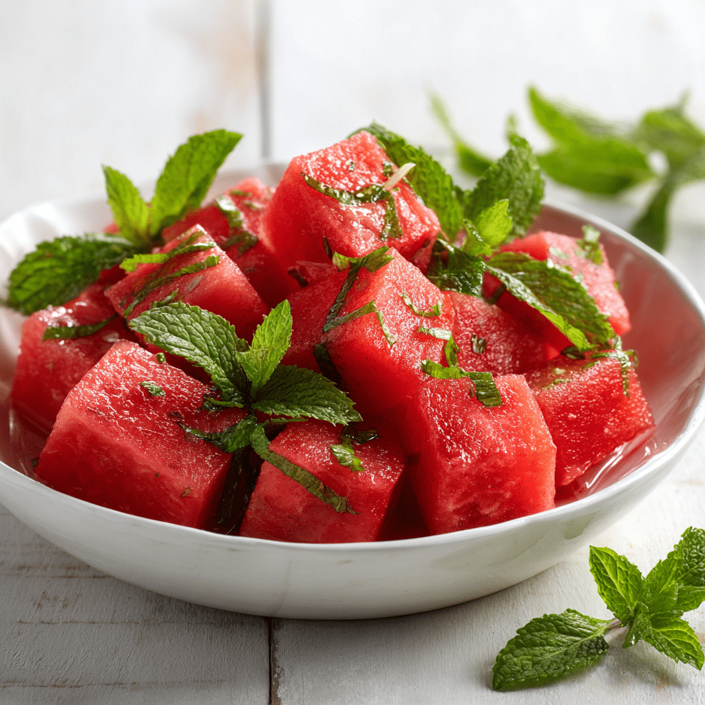 Watermelon Mint Salad Recipe - Recipe Image