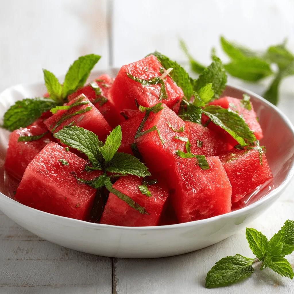 Watermelon Mint Salad Recipe - Recipe Image