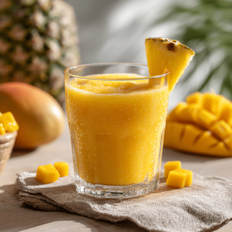 Tropical Pineapple Mango Smoothie Recipe