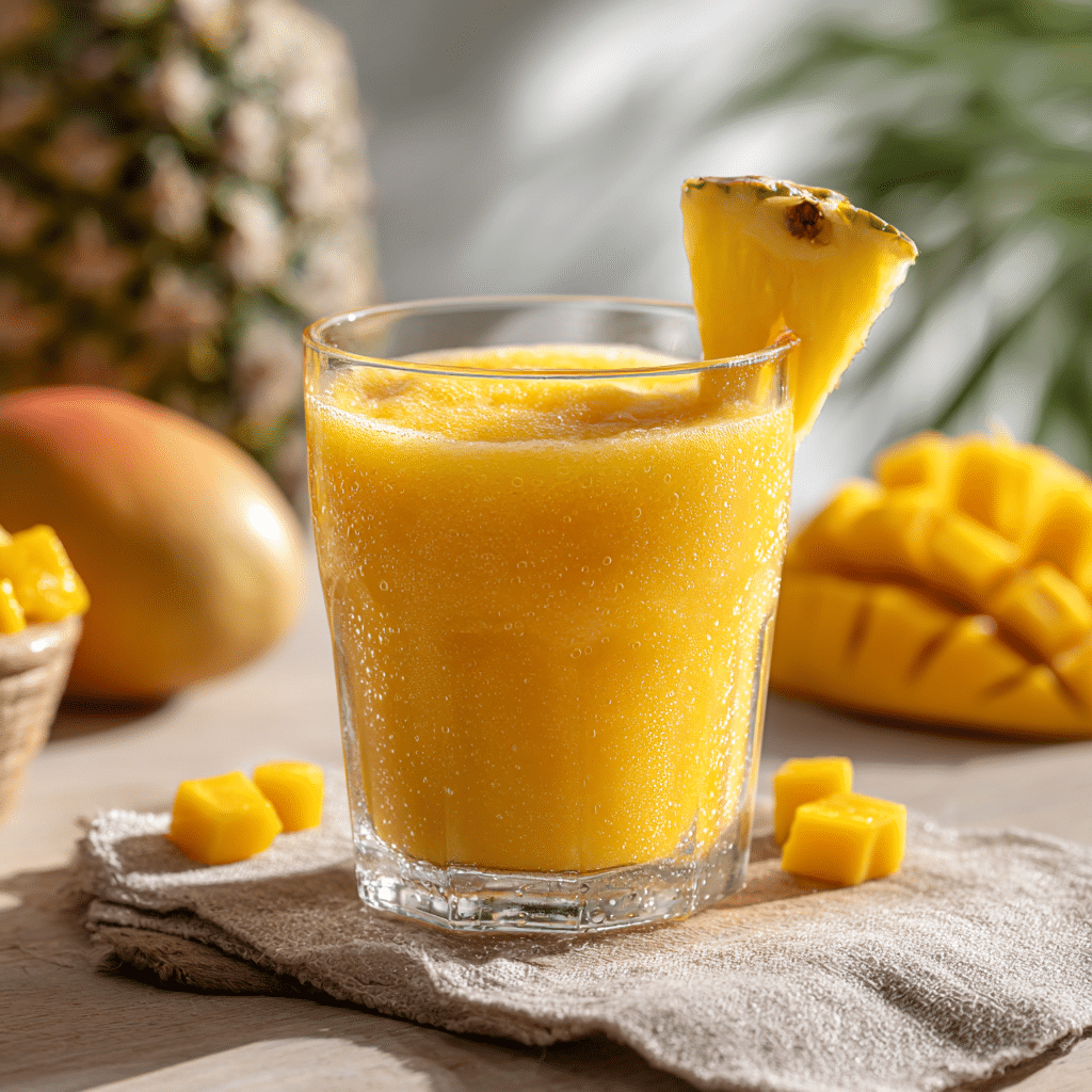 Tropical Pineapple Mango Smoothie Recipe