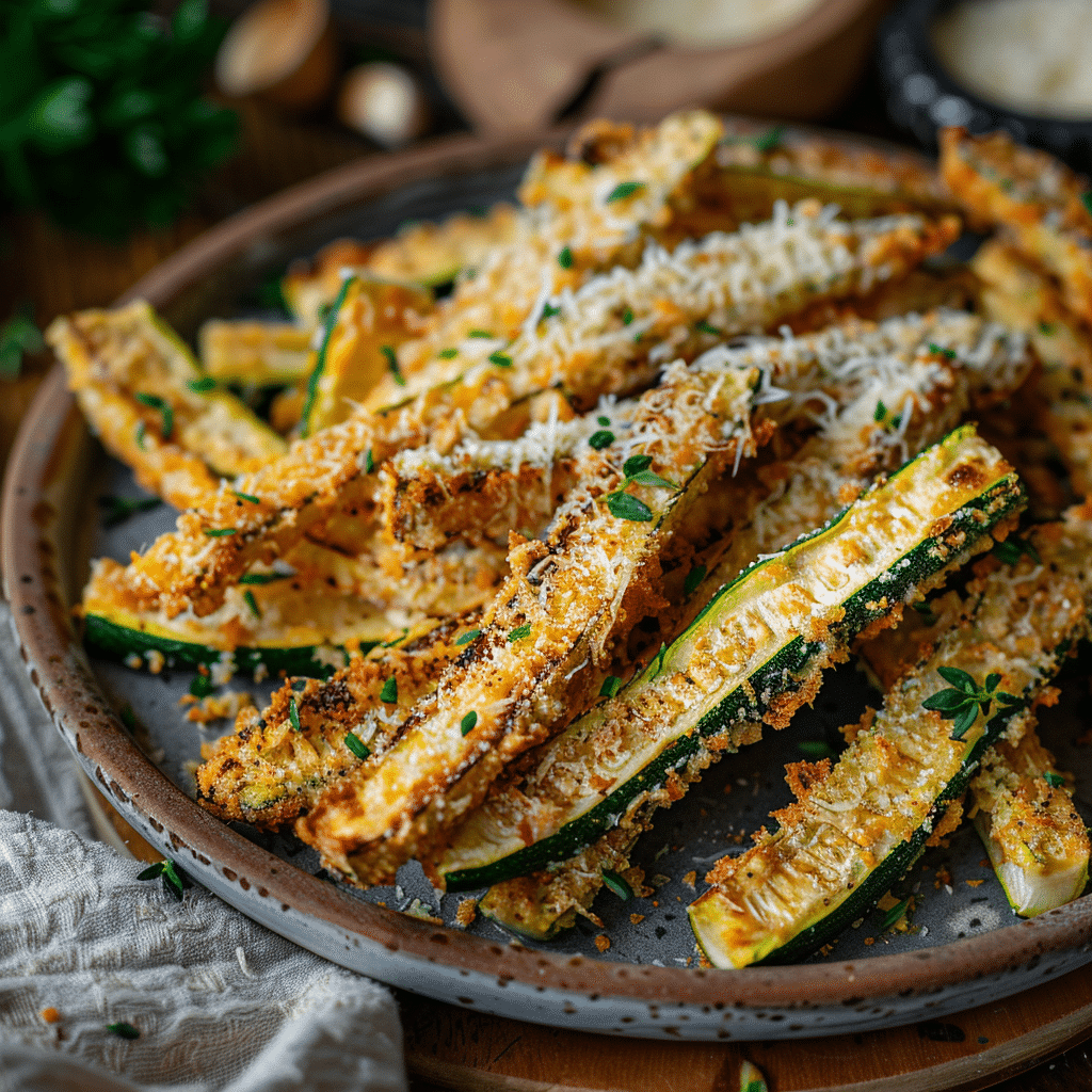 Garlic Parmesan Zucchini Fries Recipe - Recipe Image