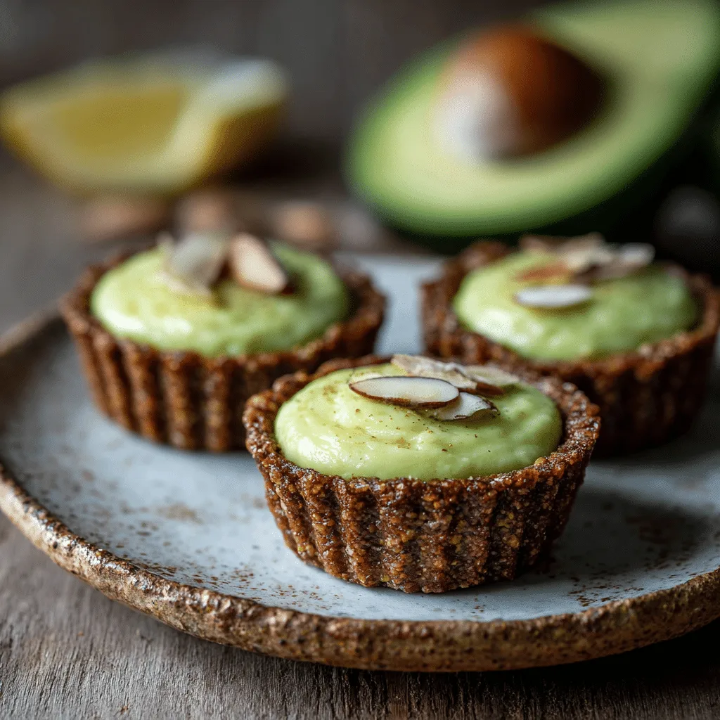 Avocado Lemon Tart Cups: Green Citrus Delight Recipe - Recipe Image