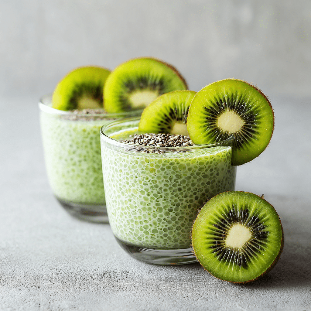 Matcha Kiwi Chia Cups: Green Energy Boost Recipe - Recipe Image