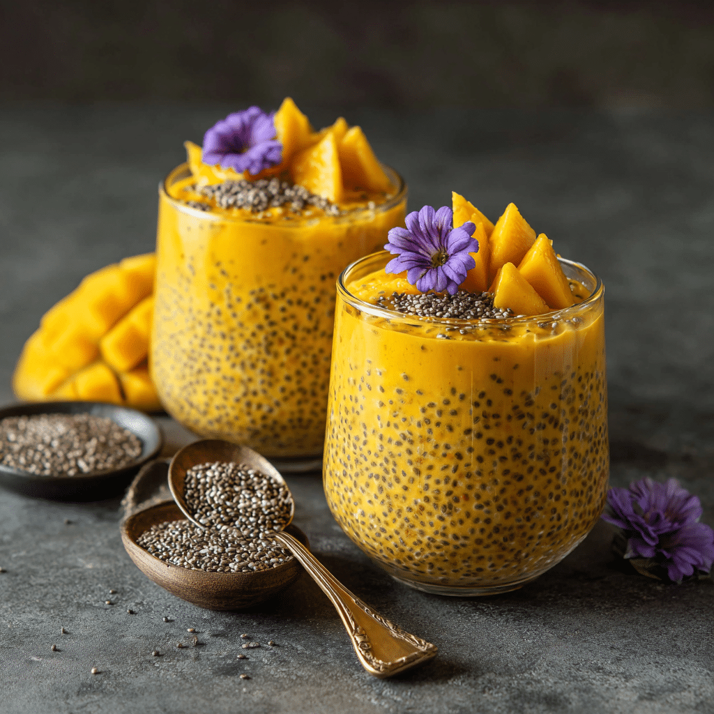 Turmeric Mango Chia Pudding: Golden Glow Recipe - Recipe Image