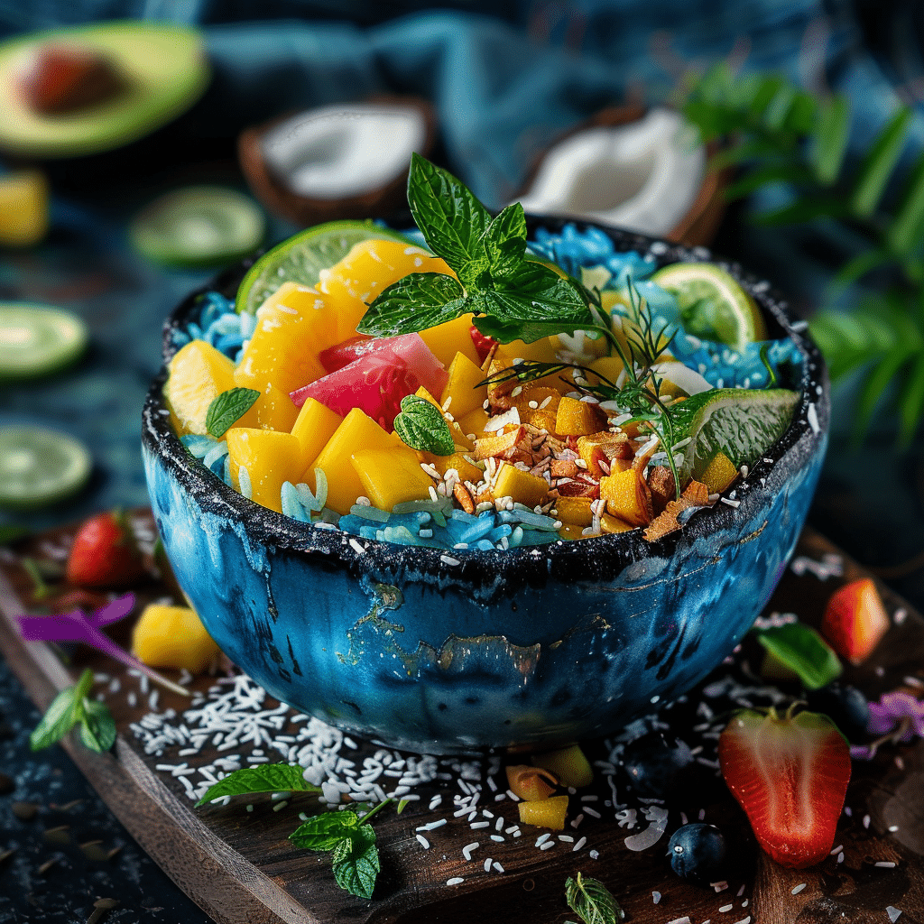 Electric Blue Coconut Rice Bowl - Recipe Image