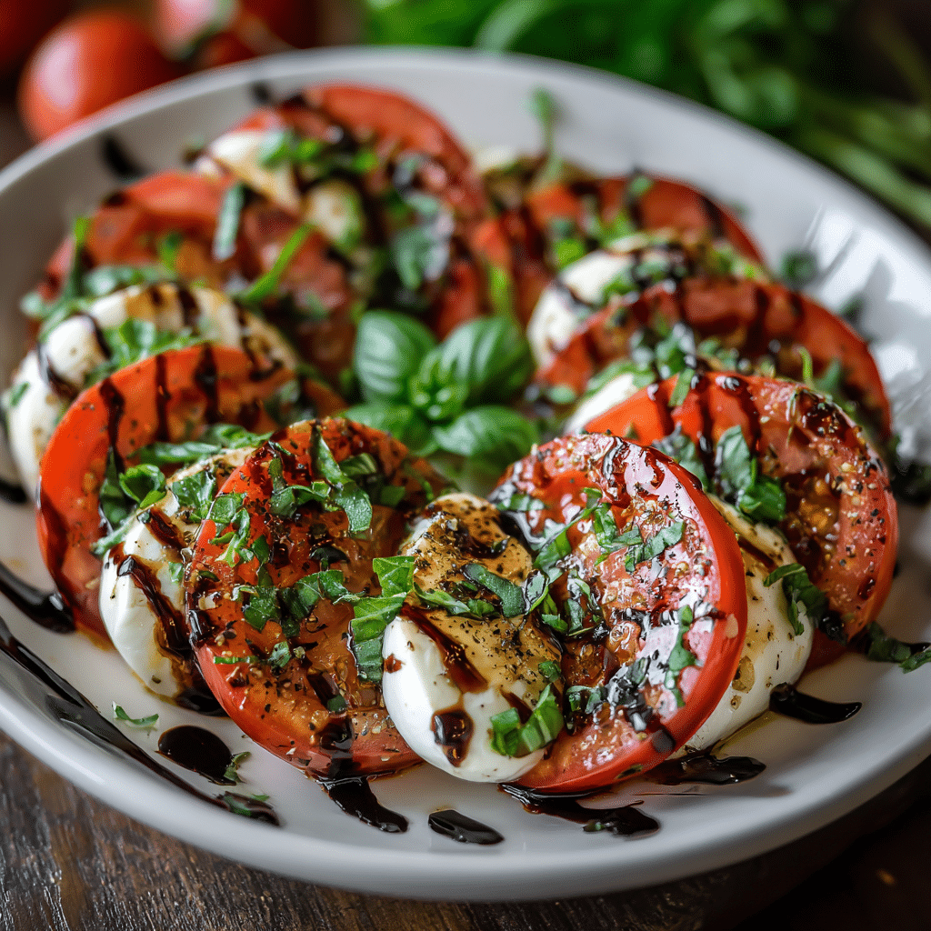 Caprese Salad with Balsamic Glaze Recipe - Recipe Image