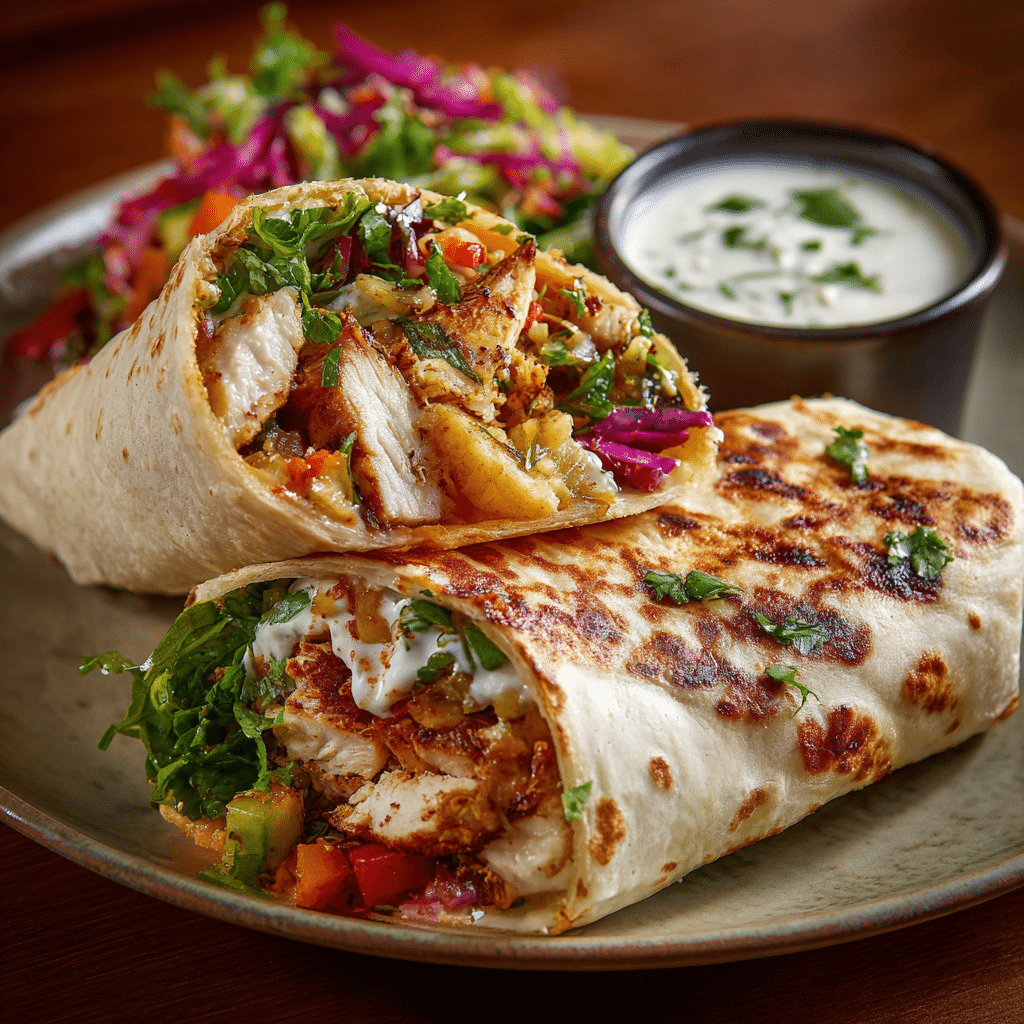 Chicken Shawarma Wrap Recipe - Recipe Image