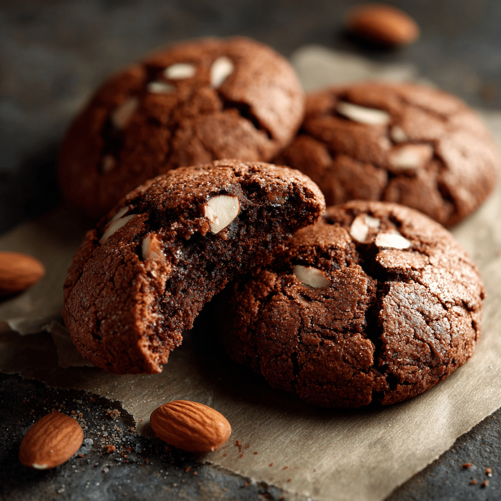 Chocolate Almond Cookies Recipe - Recipe Image