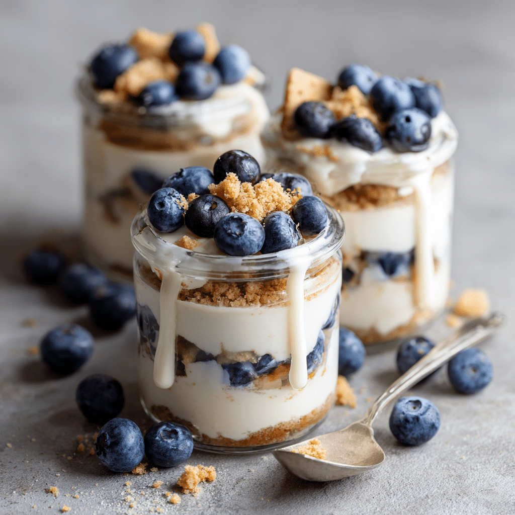Blueberry Cheesecake Parfaits Recipe - Recipe Image