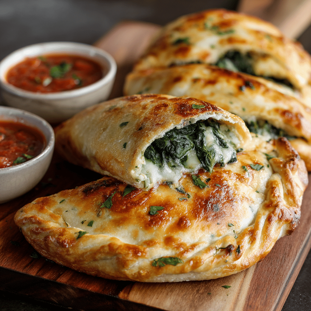 Spinach Ricotta Calzones Recipe - Recipe Image