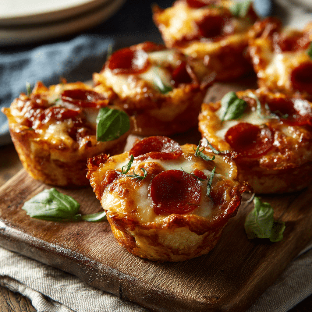 Savory Muffin Pizza Cups Recipe - Recipe Image