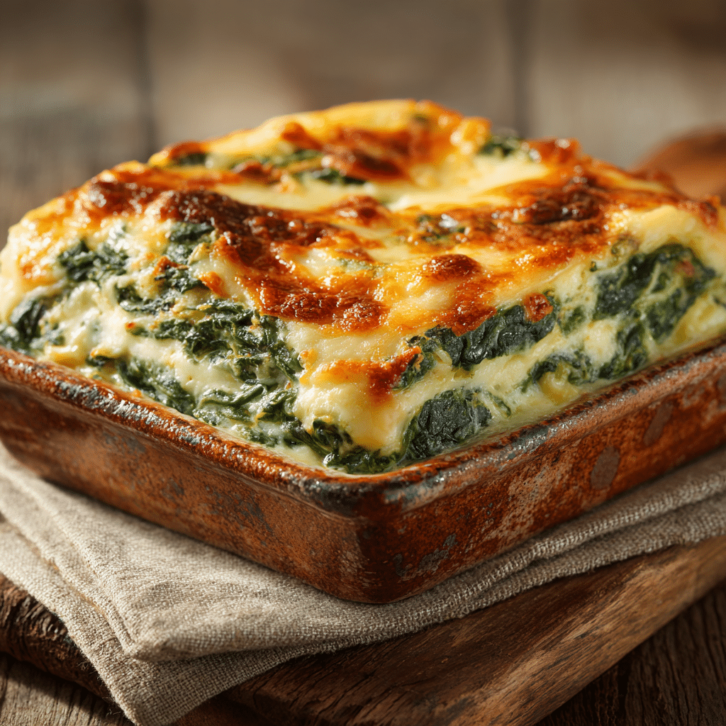 Baked Spinach & Cheese Casserole Recipe - Recipe Image