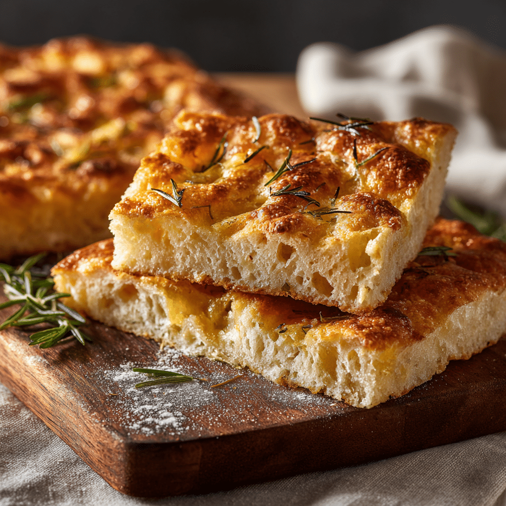 Baked Cheese & Herb Focaccia Recipe - Recipe Image