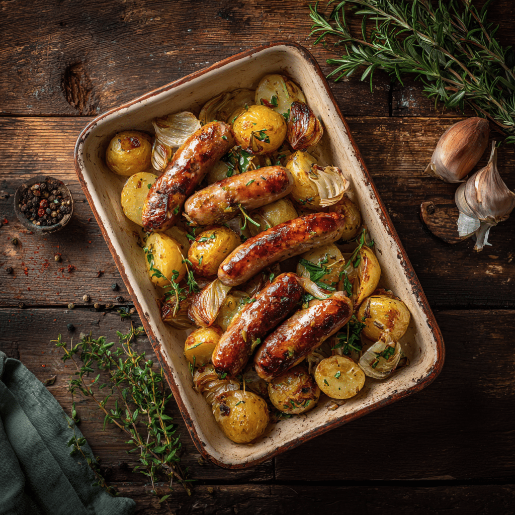 Oven-Baked Sausage & Potato Bake Recipe