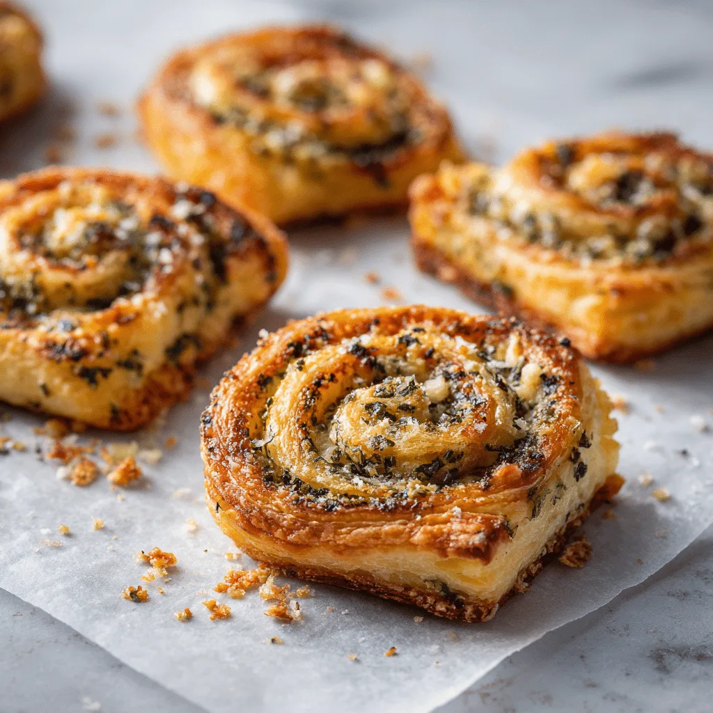 Savory Puff Pastry Pinwheels Recipe - Recipe Image