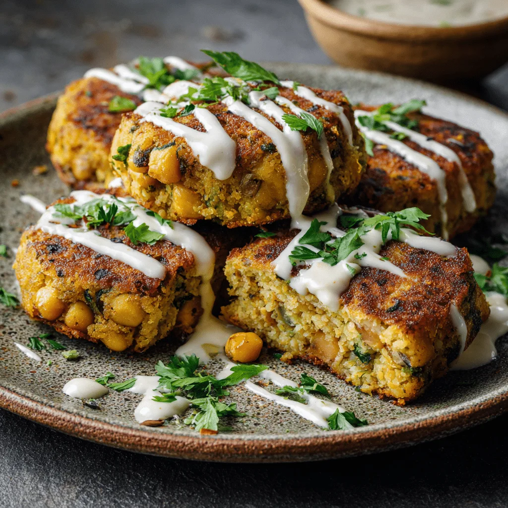 Oven Baked Chickpea Patties Recipe - Recipe Image