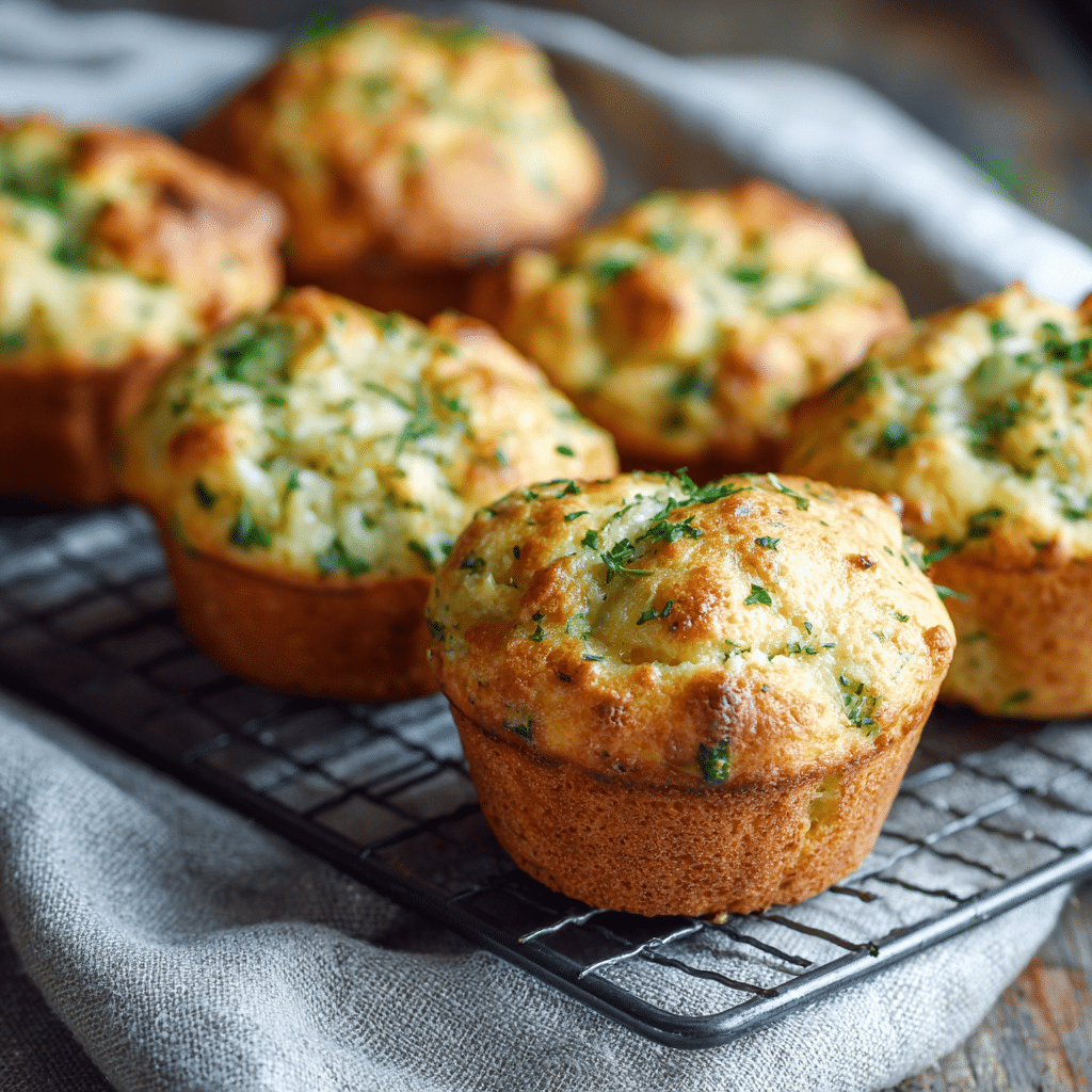 Cheesy Herb Savory Muffins Recipe - Recipe Image