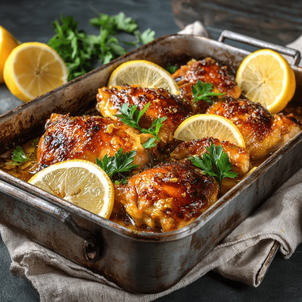 Baked Lemon Garlic Chicken Recipe - Recipe Image