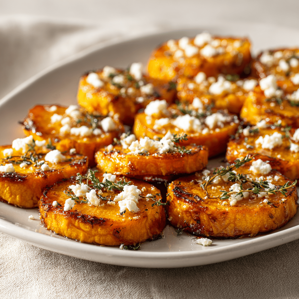 Roasted Sweet Potato Rounds with Honey & Feta Recipe - Recipe Image