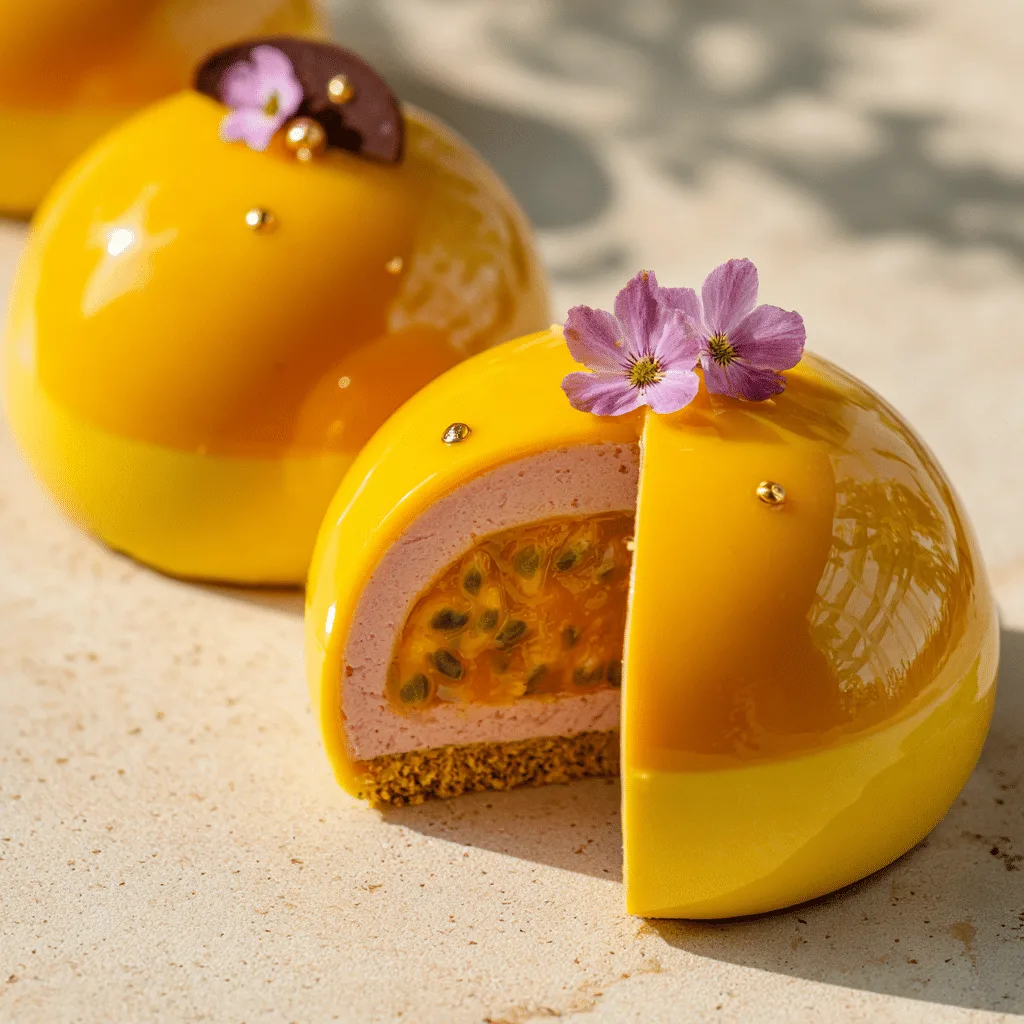 Mango Passion Bloom Domes Recipe