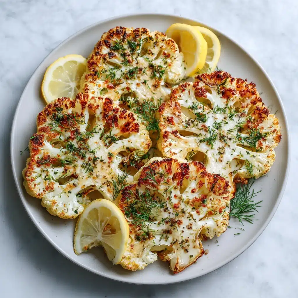 Lemon Herb Roasted Cauliflower Steaks Recipe - Recipe Image