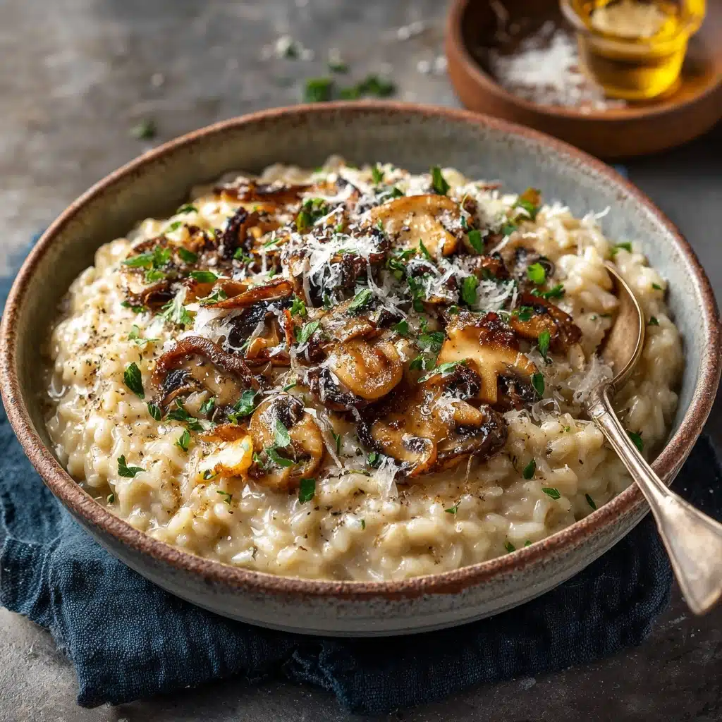 Creamy Mushroom Truffle Risotto Recipe - Recipe Image