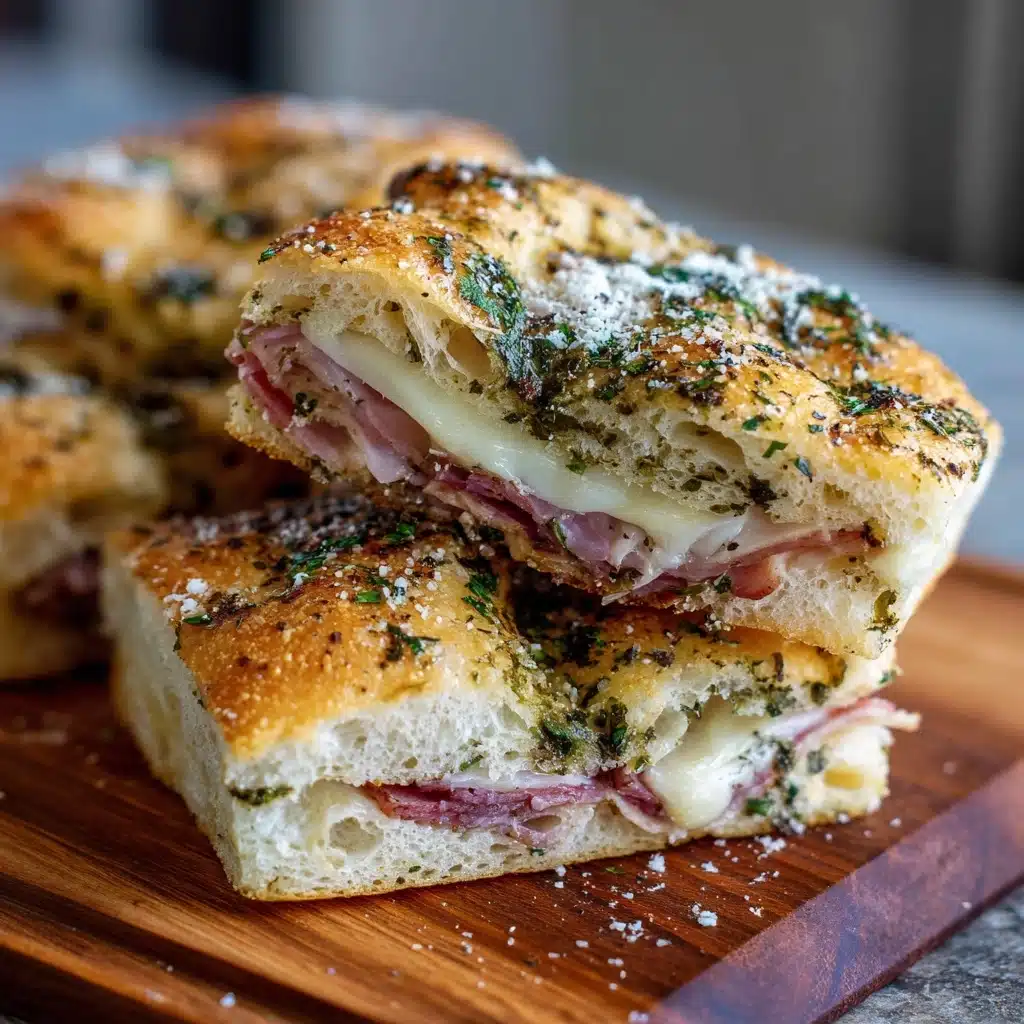 Garlic Herb Focaccia Sandwich Recipe - Recipe Image