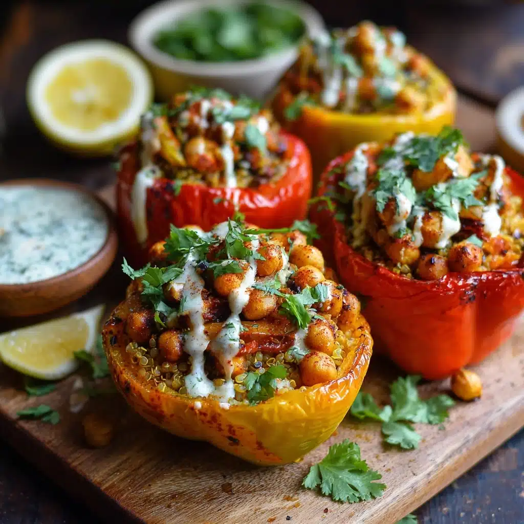 Spiced Chickpea & Quinoa Stuffed Peppers Recipe - Recipe Image