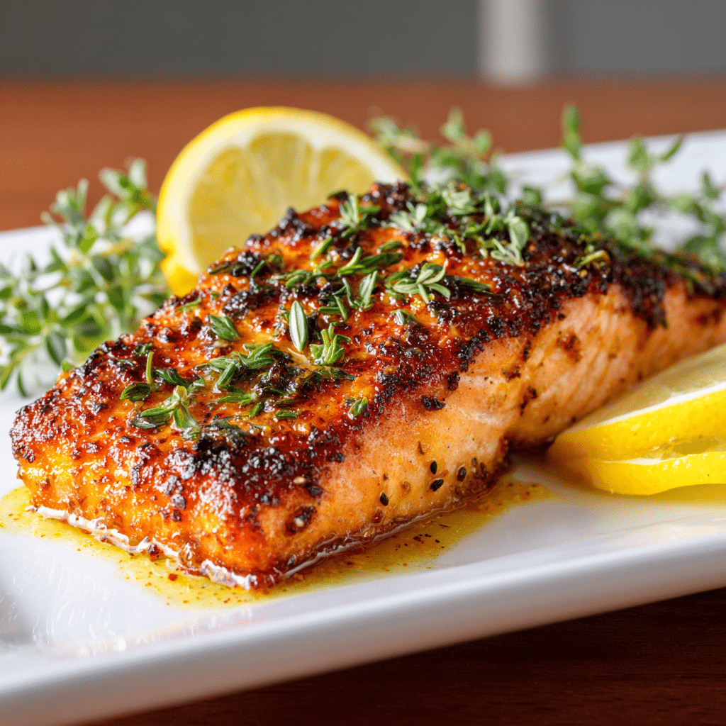 Honey Mustard Glazed Salmon Recipe - Recipe Image